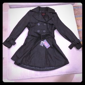 NEW Chic Charcoal Grey Trench Coat